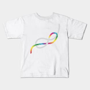 Eight knots or love knots in rainbow colors Kids T-Shirt